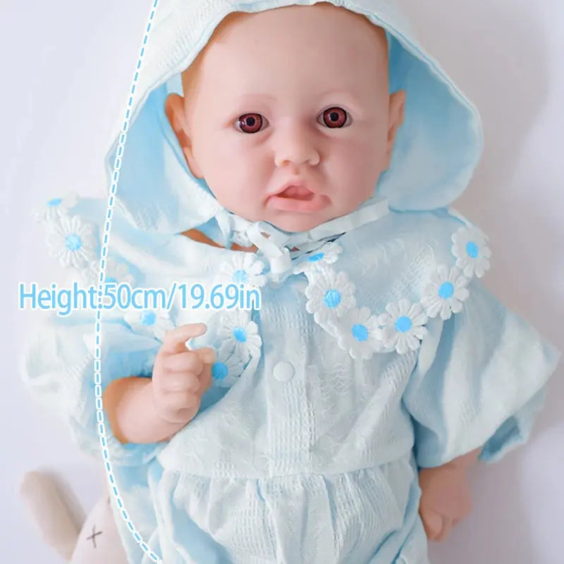 Exquisitely Hand-Painted 19.69-Inch Silicone Reborn Baby Doll Lifelike Newborn Girl For Art Collection Nursery Christmas Gift lifelikesiliconereborns.com