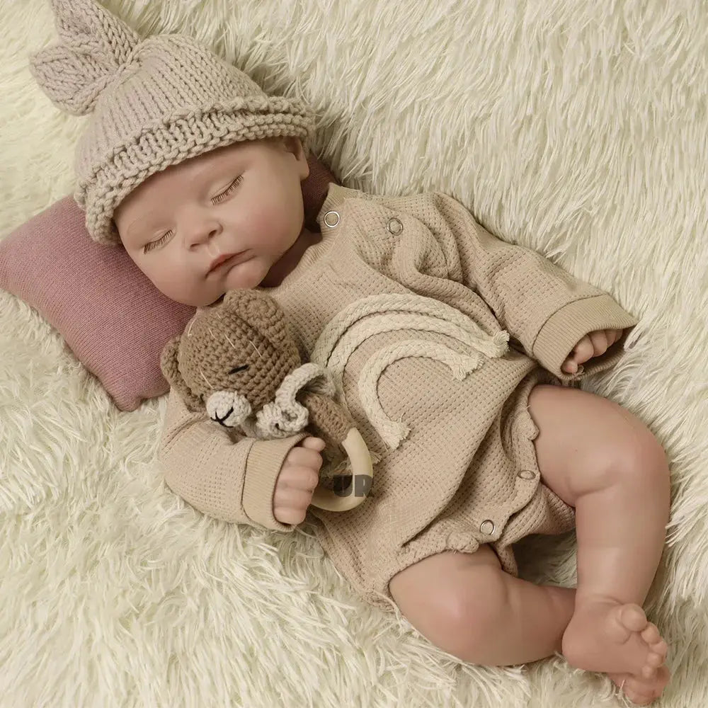 Fake Sleeping Silicone Reborn Baby Boy Newborn Doll Cute Floppy Faces Peaches Boy Pinachable Strechy Lifelike Doll For Kids Toy lifelikesiliconereborns.com