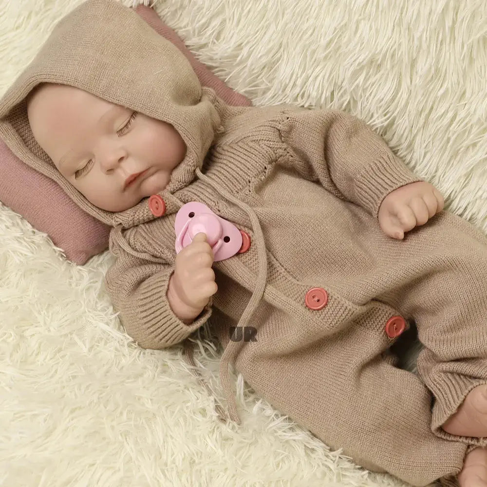 Fake Sleeping Silicone Reborn Baby Boy Newborn Doll Cute Floppy Faces Peaches Boy Pinachable Strechy Lifelike Doll For Kids Toy lifelikesiliconereborns.com