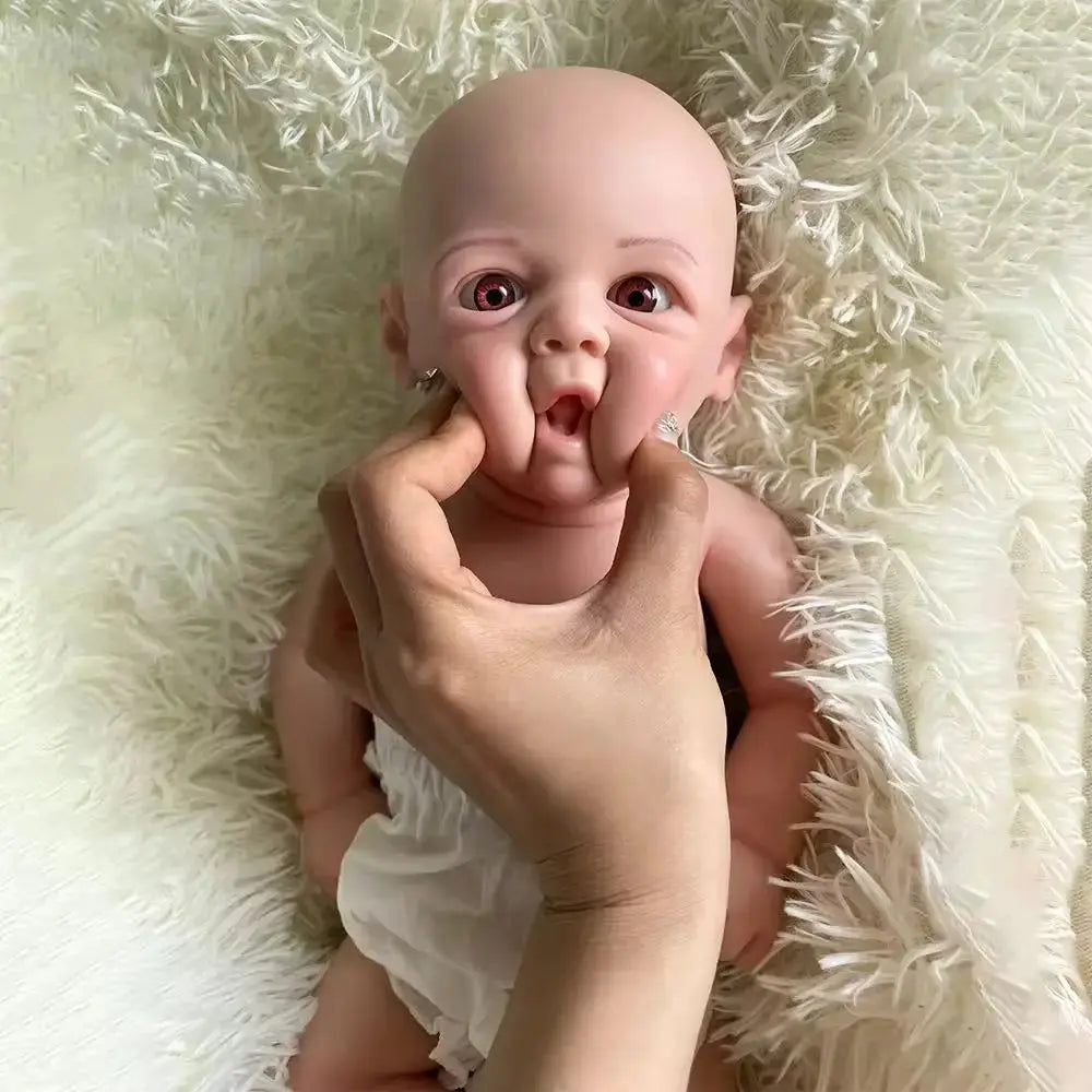 Full Body Silicone Reborn Baby Girl Doll Lovely 44cm Flexible 1:1 Soft Newborn Baby Doll Christmas Gift Collectibles lifelikesiliconereborns.com