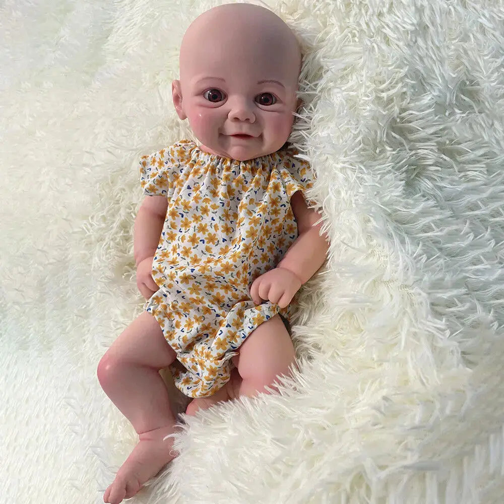 Full Body Silicone Reborn Baby Girl Doll Lovely 44cm Flexible 1:1 Soft Newborn Baby Doll Christmas Gift Collectibles lifelikesiliconereborns.com