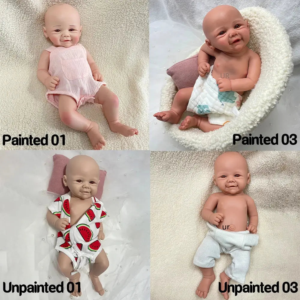 Full Body Silicone Reborn Baby Girl Doll Lovely 44cm Flexible 1:1 Soft Newborn Baby Doll Christmas Gift Collectibles lifelikesiliconereborns.com