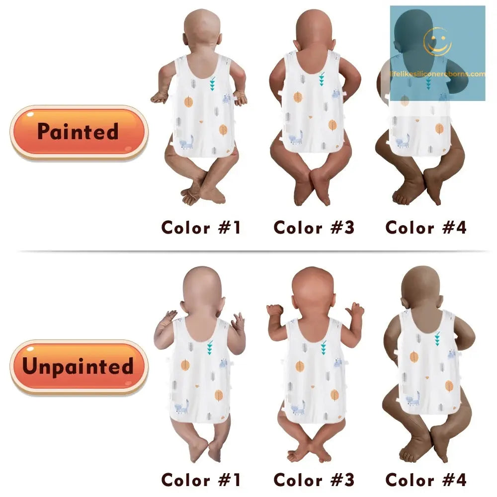 Full Body Silicone Reborn Baby Girl Loulou 20Inch 1:1 Lifelike Silicone Bebe Washable Newborn Dolls for Kids Teaching lifelikesiliconereborns.com