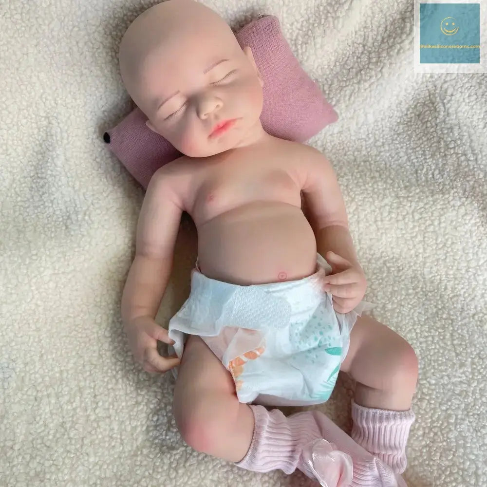 Full Body Silicone Reborn Baby Girl Loulou 20Inch 1:1 Lifelike Silicone Bebe Washable Newborn Dolls for Kids Teaching lifelikesiliconereborns.com