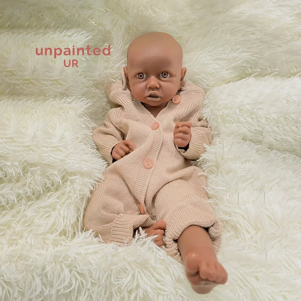 Full Platinum Silicone Body Baby Black Girl Reborn Doll Handmade 3D Painted Cute African Skin Newborn Baby Cuddly 18 Inch lifelikesiliconereborns.com