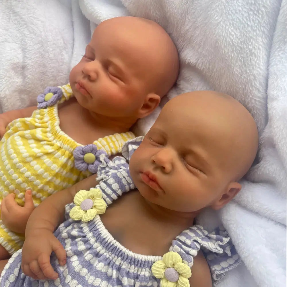 Full Solid Platinum Silicone Newborn Baby Girl Doll LouLou Washable Sleeping Painted 50cm Realistic Soft Weighted Reborn Baby lifelikesiliconereborns.com