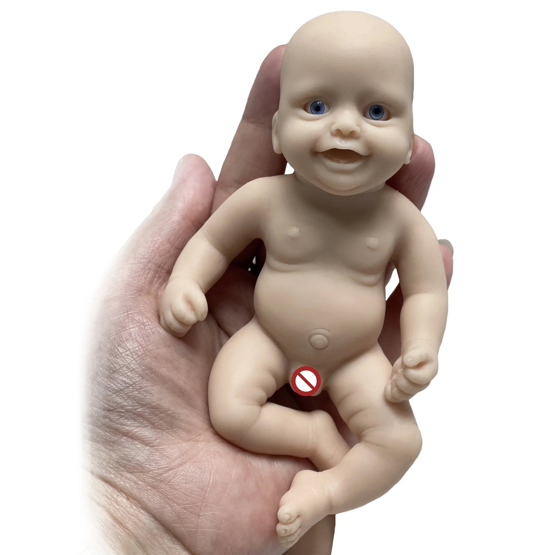 6 Inch Mini Palm Silicone Bebe Reborn Kits Unpainted Handmade Soft Newborn Doll Pеборн Cиликоновый Unzip Children's Toys lifelikesiliconereborns.com