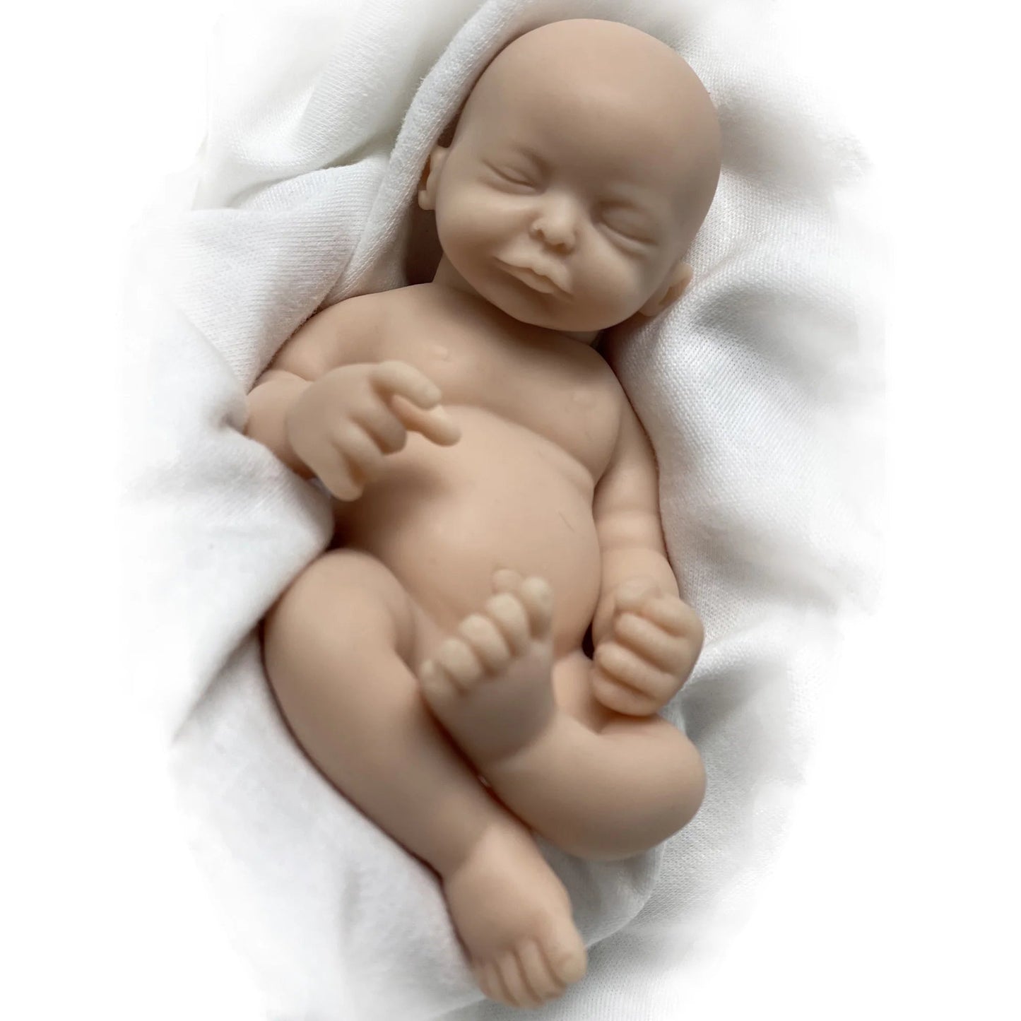 6 Inch Mini Palm Silicone Bebe Reborn Kits Unpainted Handmade Soft Newborn Doll Pеборн Cиликоновый Unzip Children's Toys lifelikesiliconereborns.com