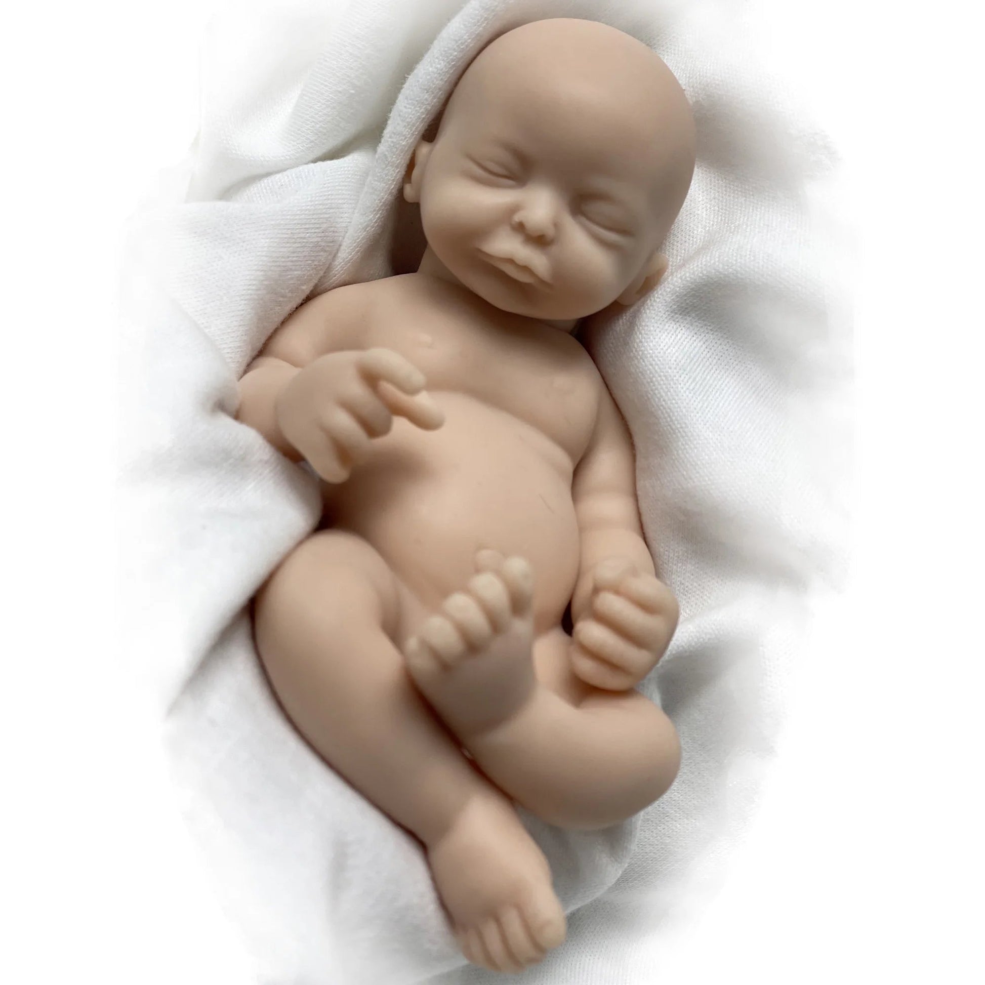 6 Inch Mini Palm Silicone Bebe Reborn Kits Unpainted Handmade Soft Newborn Doll Pеборн Cиликоновый Unzip Children's Toys lifelikesiliconereborns.com