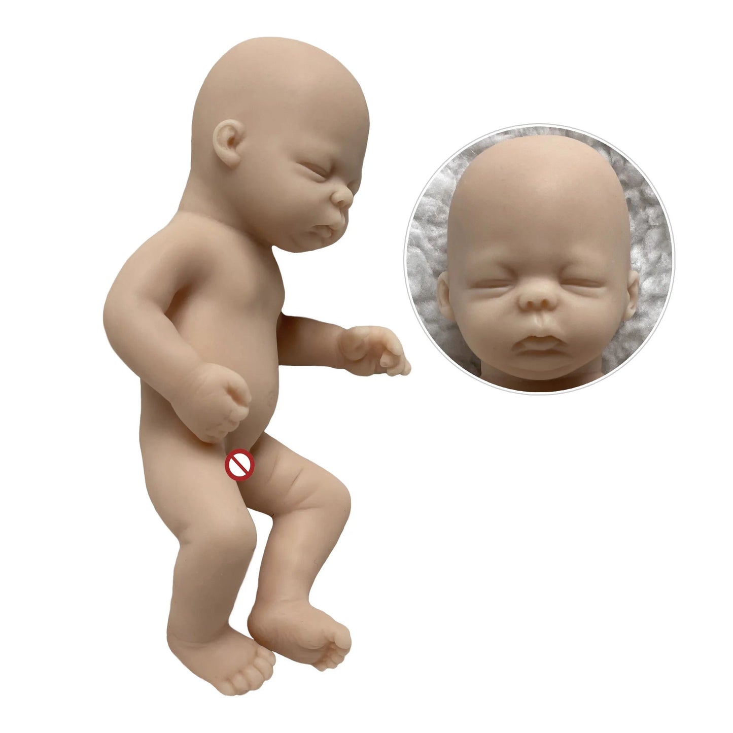 6 Inch Mini Palm Silicone Bebe Reborn Kits Unpainted Handmade Soft Newborn Doll Pеборн Cиликоновый Unzip Children's Toys lifelikesiliconereborns.com