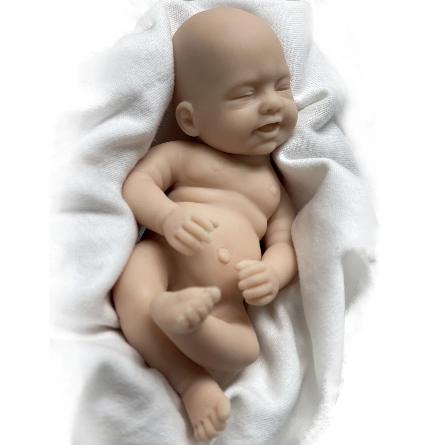 6 Inch Mini Palm Silicone Bebe Reborn Kits Unpainted Handmade Soft Newborn Doll Pеборн Cиликоновый Unzip Children's Toys lifelikesiliconereborns.com