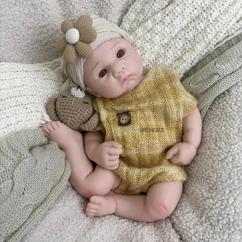 Handmade 16Inch Lifelike Silicone Reborn Baby Boy Waterproof Soft Realistic Newborn Doll For Birthday Gift Anti-Stress Kids Toy lifelikesiliconereborns.com