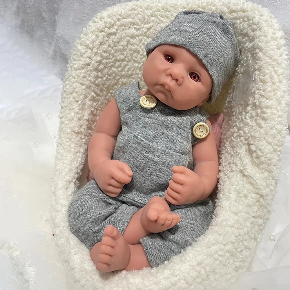 Handmade 16Inch Lifelike Silicone Reborn Baby Boy Waterproof Soft Realistic Newborn Doll For Birthday Gift Anti-Stress Kids Toy lifelikesiliconereborns.com