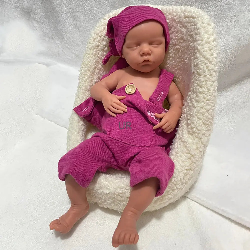 Handmade 17Inch Realistic Details & Poseable Limbs Silicone Reborn Baby Girl Doll for Artistic Use Collectibles Kids Toy lifelikesiliconereborns.com