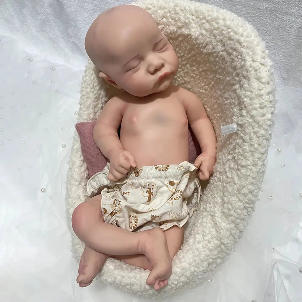 Handmade 18" Full Body Silicone Reborn Bebe Boy Levi Soft Weighted Blank Newborn Doll Waterproof Floppy Baby For Xmas Gift lifelikesiliconereborns.com