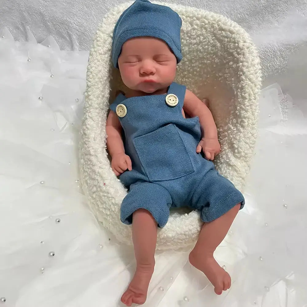 Handmade 18" Full Body Silicone Reborn Bebe Boy Levi Soft Weighted Blank Newborn Doll Waterproof Floppy Baby For Xmas Gift lifelikesiliconereborns.com
