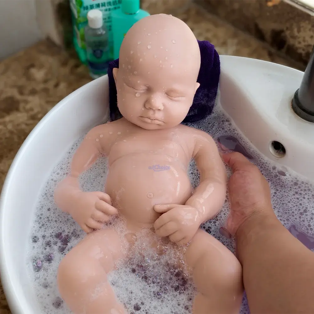 Handmade 20Inch Unpainted Silicone Reborn Baby Girl/Boy DIY Flexible Waterproof Doll for Artist Collector Easy to Makeup lifelikesiliconereborns.com