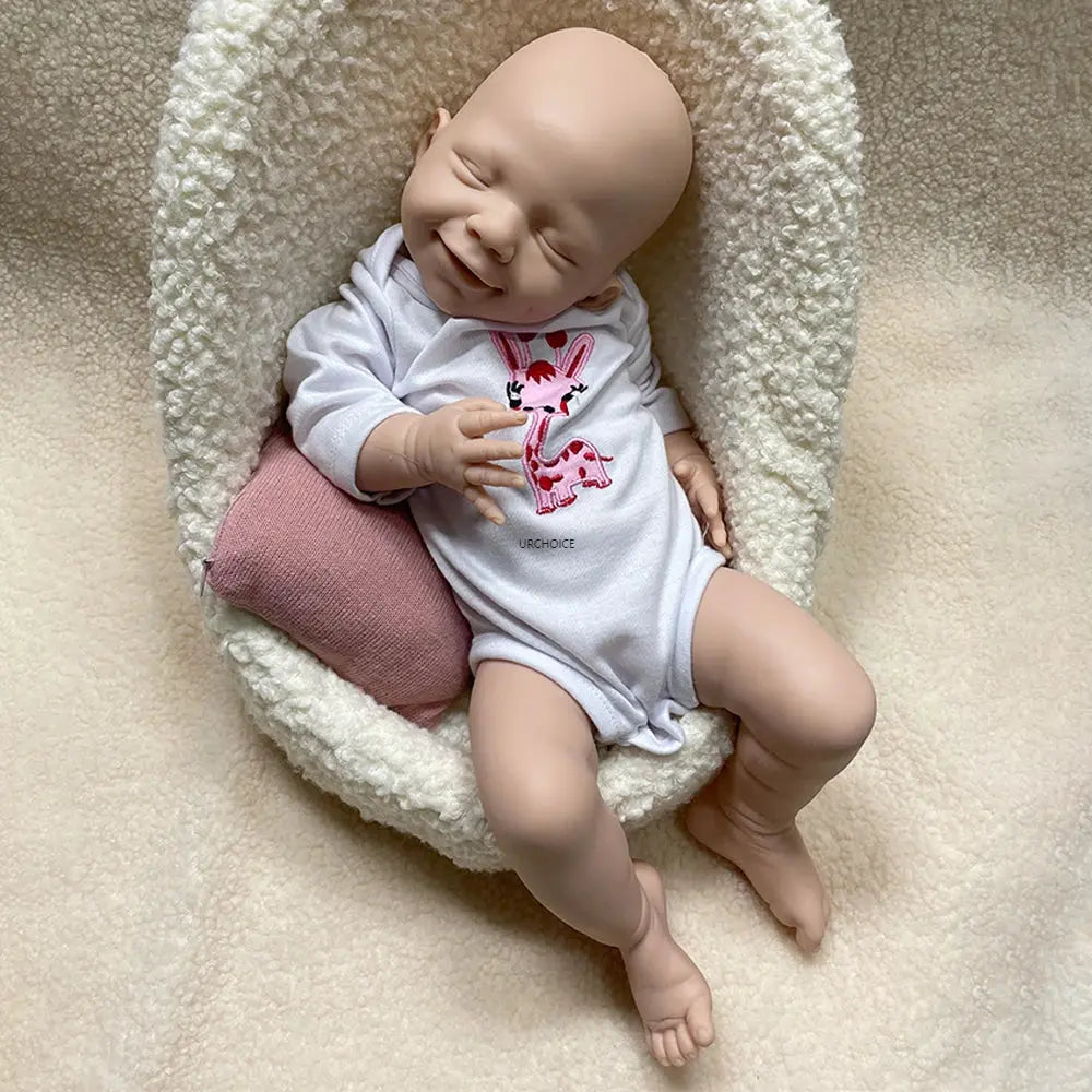Handmade 45cm Flexible Silicone Reborn Baby Girl Realistic Features And Waterproof Materials Doll For Artist Painter Collector lifelikesiliconereborns.com