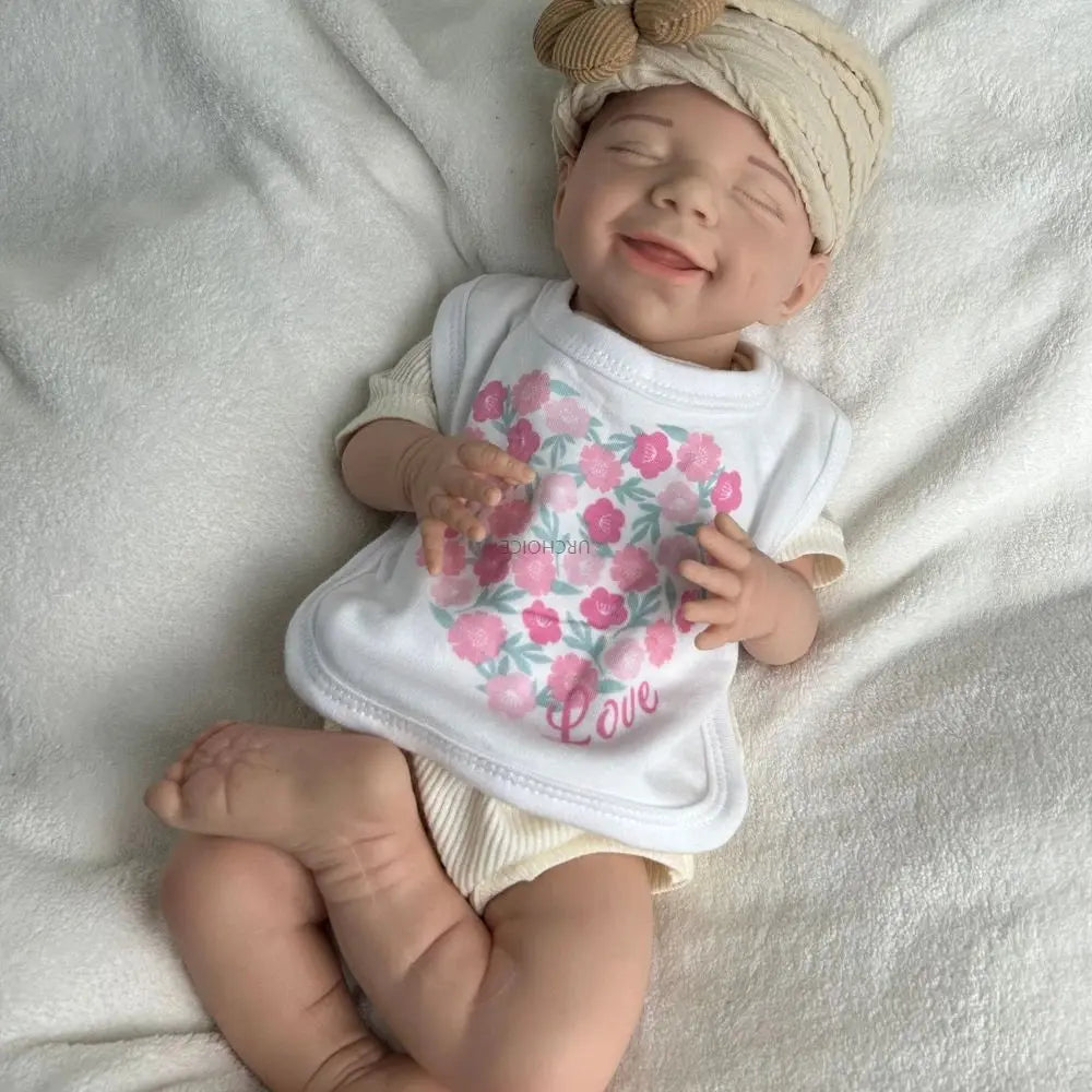 Handmade 45cm Flexible Silicone Reborn Baby Girl Realistic Features And Waterproof Materials Doll For Artist Painter Collector lifelikesiliconereborns.com