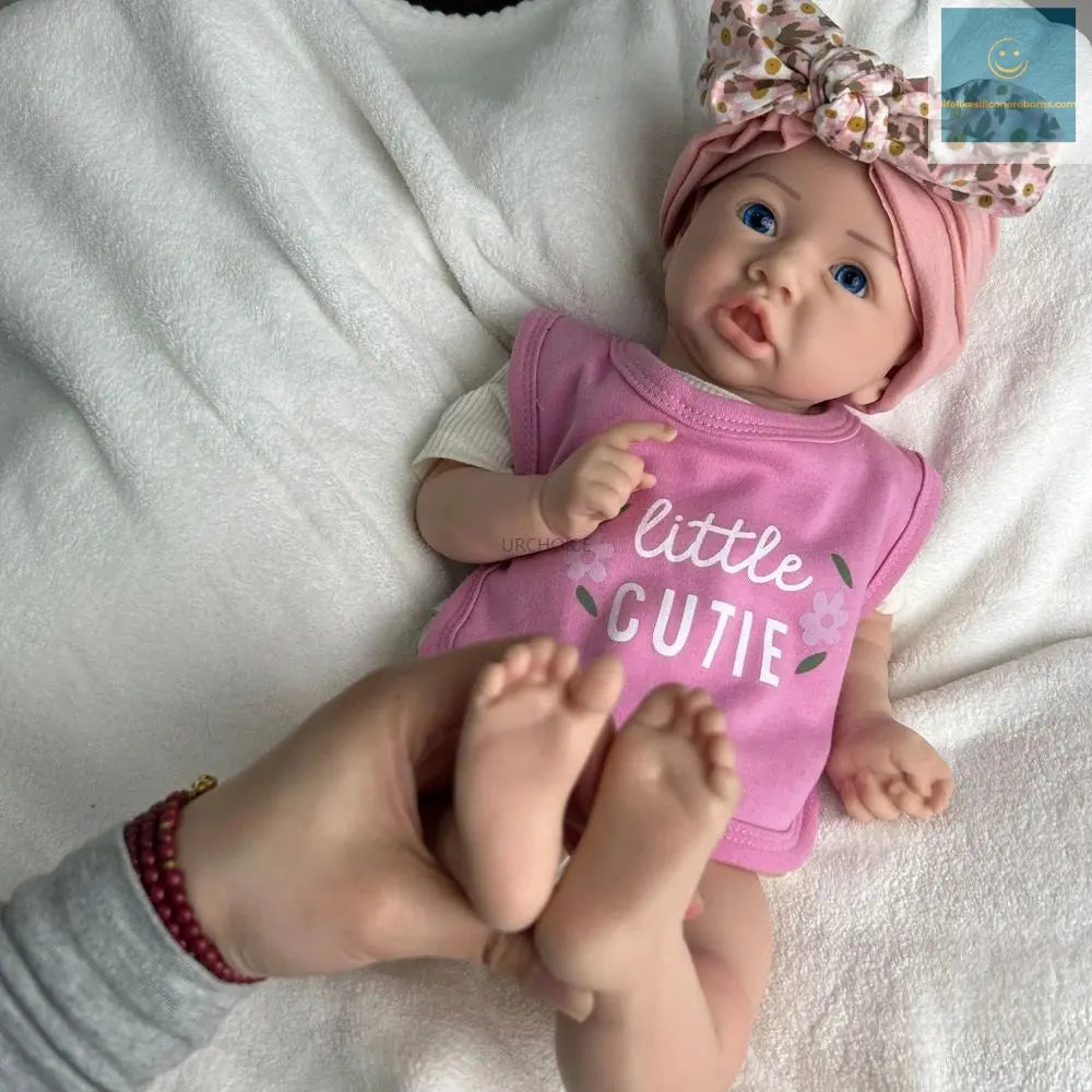 Handmade 45cm Lifelike Full Body Soft Silicone Reborn Baby Girl Open Eyes Easy to Clean Weighted Doll for Coping with Loss  Gift lifelikesiliconereborns.com