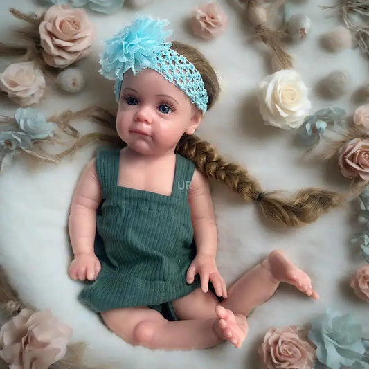 Handmade Solid 20Inch Silicone Reborn Baby Girl Implanted Hair Lifelike Details Washable Doll As Memorial Keepsakes Kids Gift lifelikesiliconereborns.com