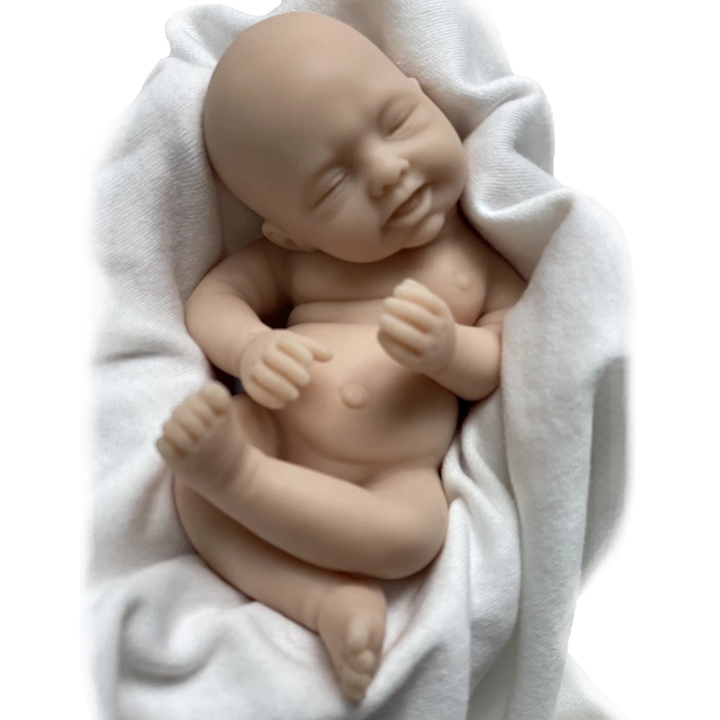 6 Inch Mini Palm Silicone Bebe Reborn Kits Unpainted Handmade Soft Newborn Doll Pеборн Cиликоновый Unzip Children's Toys lifelikesiliconereborns.com