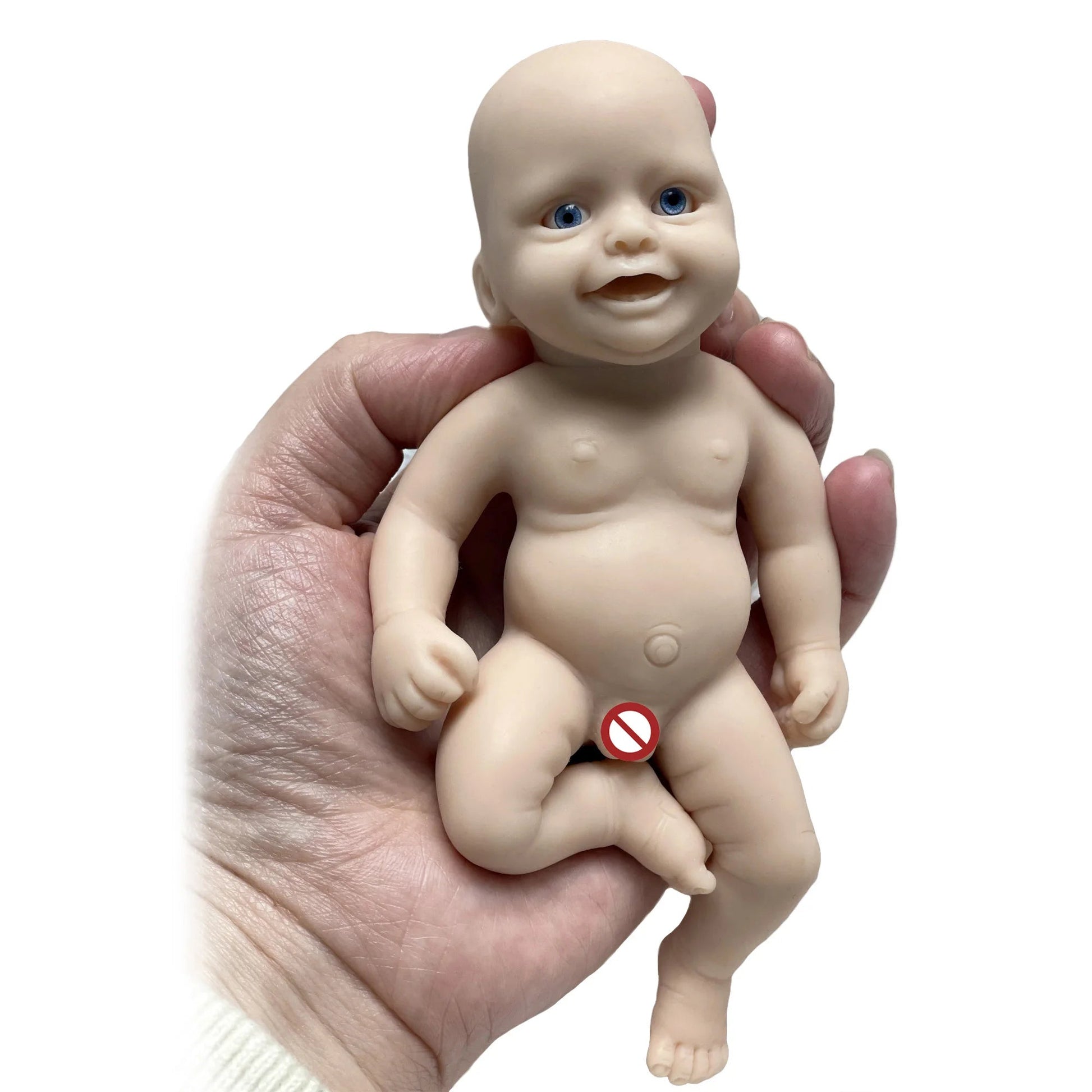 6 Inch Mini Palm Silicone Bebe Reborn Kits Unpainted Handmade Soft Newborn Doll Pеборн Cиликоновый Unzip Children's Toys lifelikesiliconereborns.com