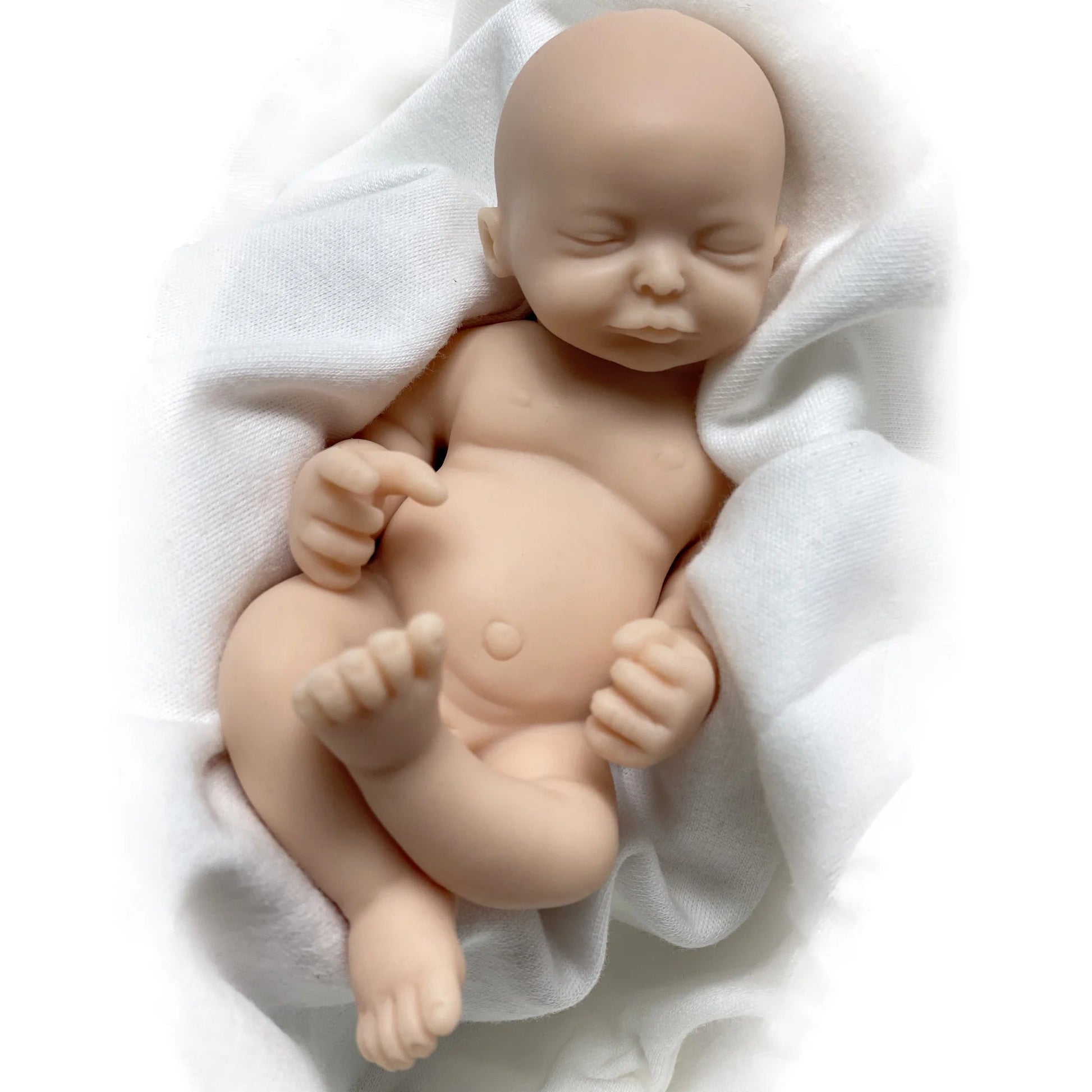 6 Inch Mini Palm Silicone Bebe Reborn Kits Unpainted Handmade Soft Newborn Doll Pеборн Cиликоновый Unzip Children's Toys lifelikesiliconereborns.com