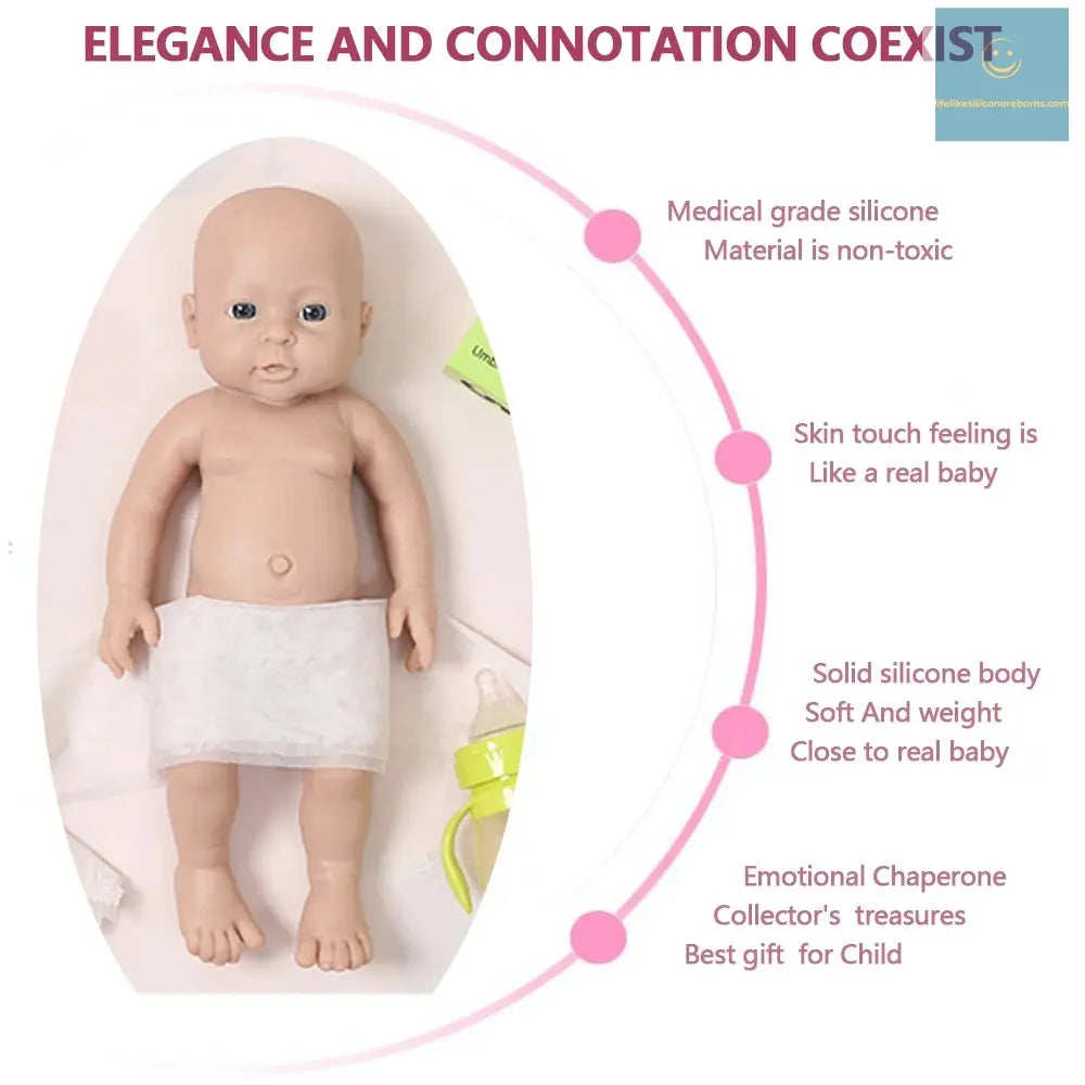 IVITA WG1503 16inch 2000g 100% Full Silicone Reborn Baby Doll Unpainted Unfinished High Quality Dolls DIY Blank Children Toys lifelikesiliconereborns.com