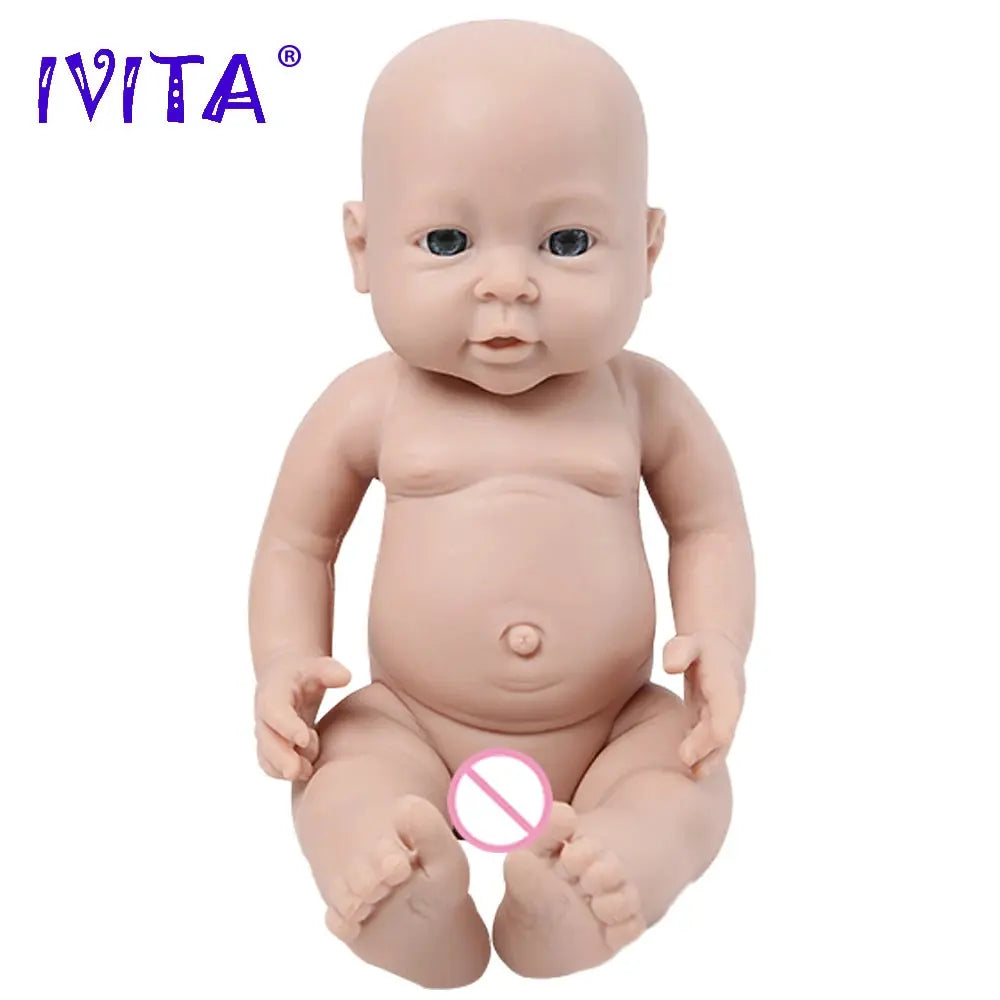 IVITA WG1503 16inch 2000g 100% Full Silicone Reborn Baby Doll Unpainted Unfinished High Quality Dolls DIY Blank Children Toys lifelikesiliconereborns.com