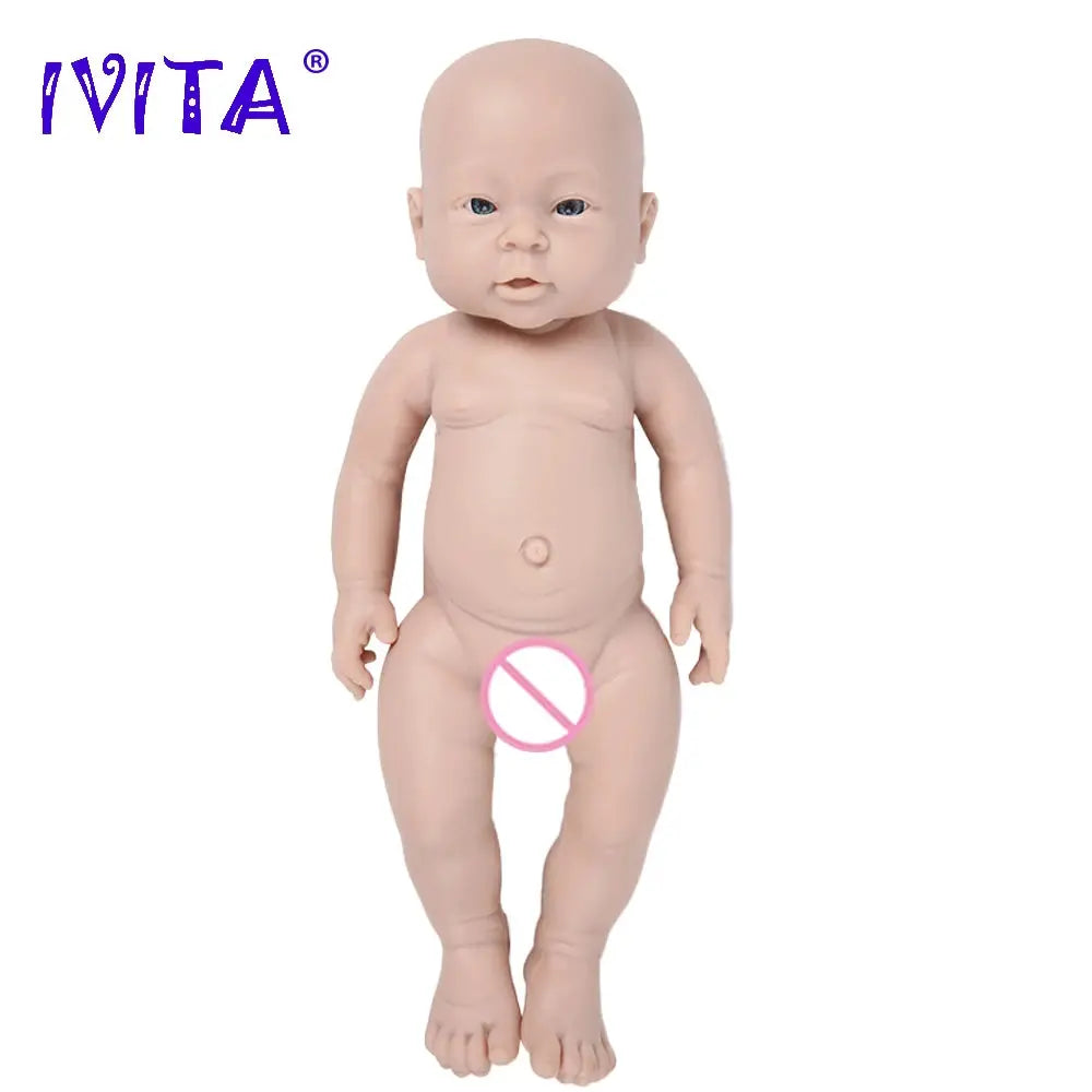 IVITA WG1503 16inch 2000g 100% Full Silicone Reborn Baby Doll Unpainted Unfinished High Quality Dolls DIY Blank Children Toys lifelikesiliconereborns.com