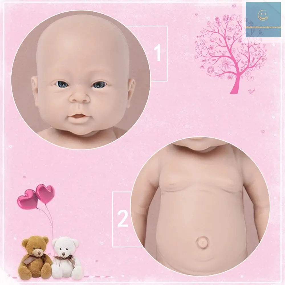 IVITA WG1503 16inch 2000g 100% Full Silicone Reborn Baby Doll Unpainted Unfinished High Quality Dolls DIY Blank Children Toys lifelikesiliconereborns.com