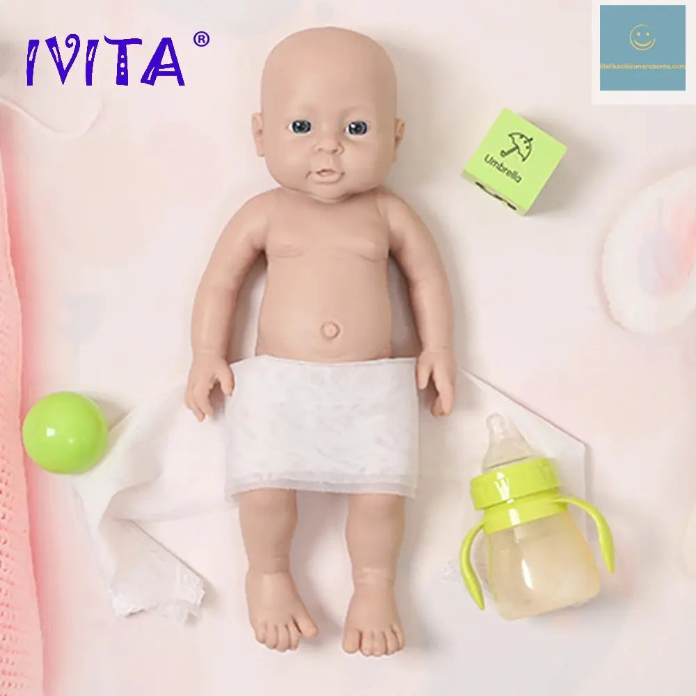 IVITA WG1503 16inch 2000g 100% Full Silicone Reborn Baby Doll Unpainted Unfinished High Quality Dolls DIY Blank Children Toys lifelikesiliconereborns.com