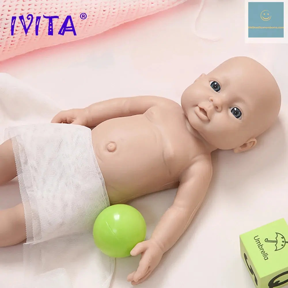 IVITA WG1503 16inch 2000g 100% Full Silicone Reborn Baby Doll Unpainted Unfinished High Quality Dolls DIY Blank Children Toys lifelikesiliconereborns.com