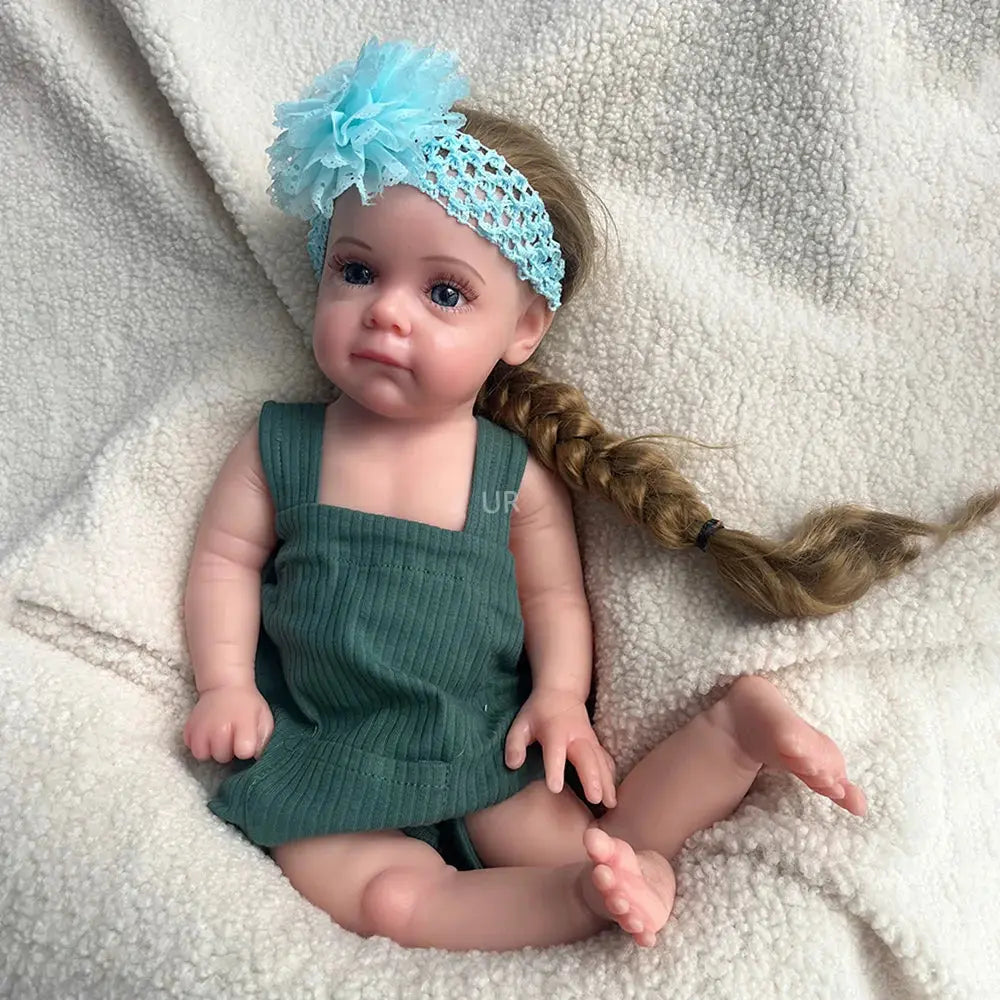 Kids Christmas Gift 50CM 20" Stretchy Soft Silicone Reborn Baby Doll Blank Unpainted or Painted Lifelike Newborn Girl lifelikesiliconereborns.com
