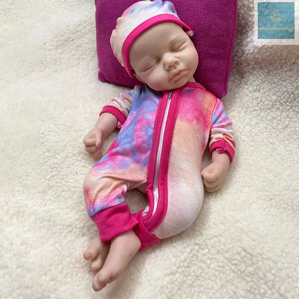 Kids Parent Gift Soft 13" ifelike Silicone Reborn Baby Doll Loulou for New Year Halloween Thanksgiving Christmas Easter Festival lifelikesiliconereborns.com