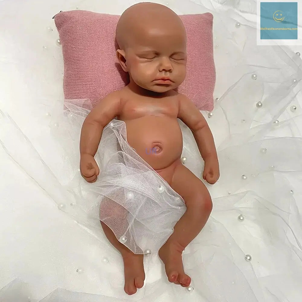 Kids Parent Gift Soft 13" ifelike Silicone Reborn Baby Doll Loulou for New Year Halloween Thanksgiving Christmas Easter Festival lifelikesiliconereborns.com