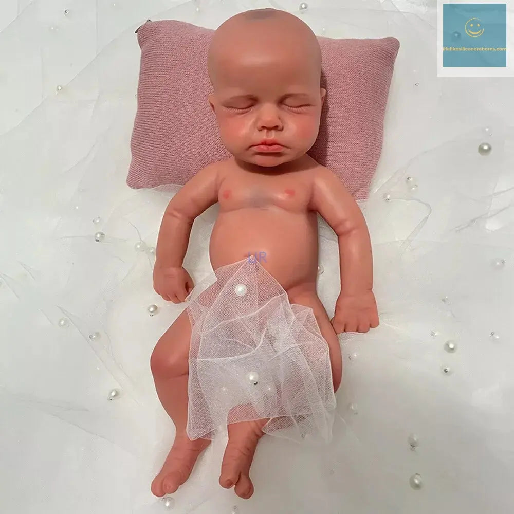 Kids Parent Gift Soft 13" ifelike Silicone Reborn Baby Doll Loulou for New Year Halloween Thanksgiving Christmas Easter Festival lifelikesiliconereborns.com