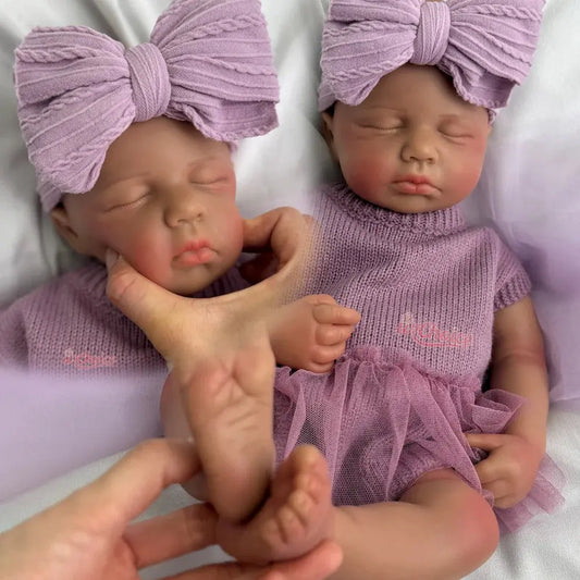 Lifelike 20" Silicone Reborn Doll Handmade Soft Newborn Black Doll Girl For Art Collection DIY Projects & Children'S Day Gifts lifelikesiliconereborns.com
