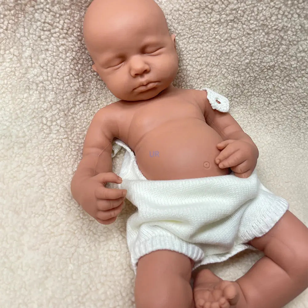 Lifelike 20" Silicone Reborn Doll Handmade Soft Newborn Black Doll Girl For Art Collection DIY Projects & Children'S Day Gifts lifelikesiliconereborns.com