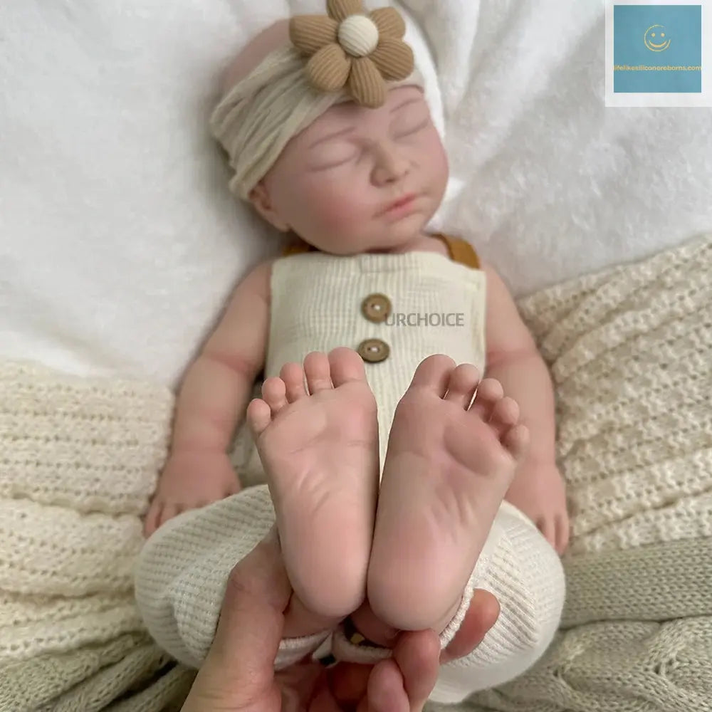 Lifelike 22" Soft Silicone Reborn Baby Girl Handcrafted Painted Newborn Silicone Doll For Diy Art Collection Christmas Gifts lifelikesiliconereborns.com
