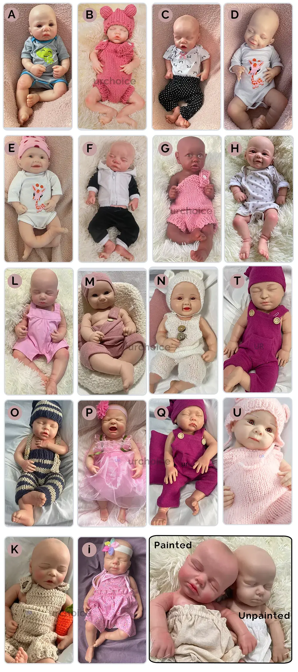 Lifelike 22" Soft Silicone Reborn Baby Girl Handcrafted Painted Newborn Silicone Doll For Diy Art Collection Christmas Gifts lifelikesiliconereborns.com