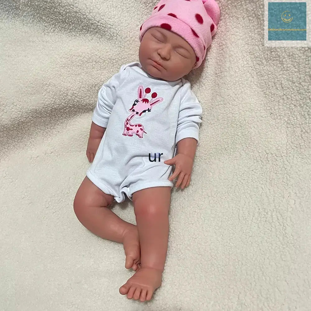 Lifelike 22" Soft Silicone Reborn Baby Girl Handcrafted Painted Newborn Silicone Doll For Diy Art Collection Christmas Gifts lifelikesiliconereborns.com