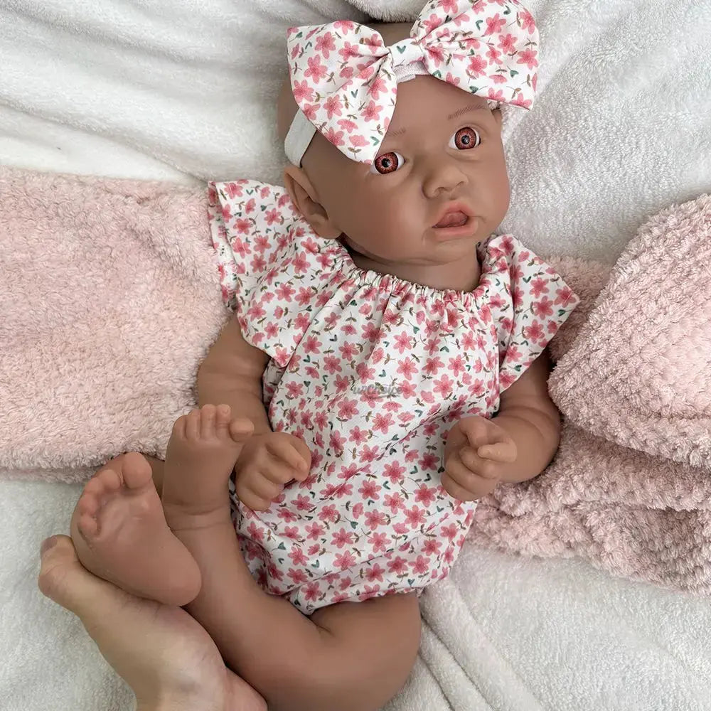 Lifelike Details 18Inch Full Body Solid Baby Girl Washable Silicone Reborn Doll  for Education Collectibles Birthday Gift lifelikesiliconereborns.com
