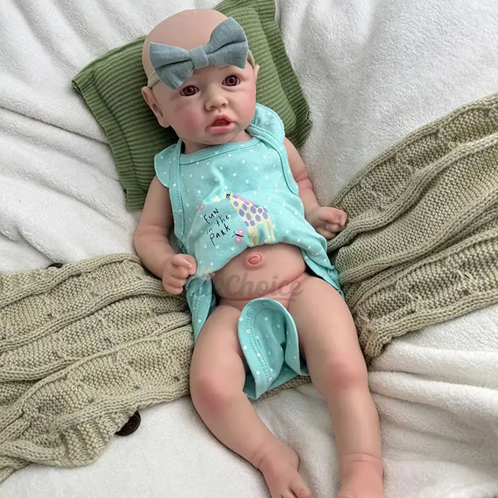 Lifelike Details 18Inch Full Body Solid Baby Girl Washable Silicone Reborn Doll  for Education Collectibles Birthday Gift lifelikesiliconereborns.com
