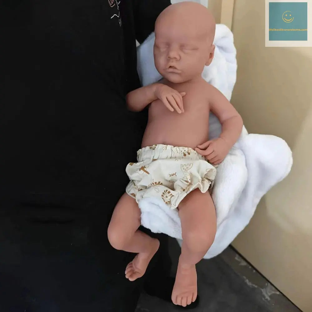Lifelike Full Body Platinum Silicone Baby Girl 18Inch Realistic Newborn Waterproof Real Black Baby Doll for Painter Collector lifelikesiliconereborns.com