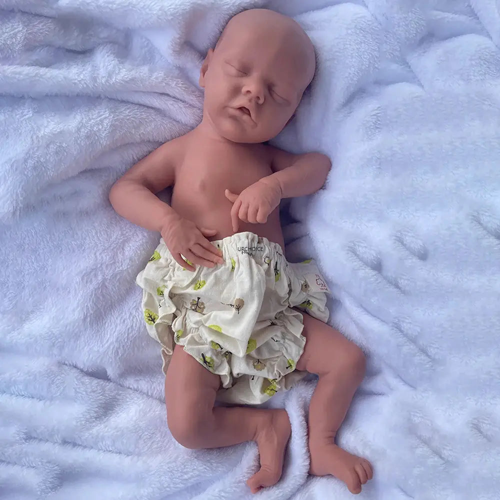 Lifelike Full Body Platinum Silicone Baby Girl 18Inch Realistic Newborn Waterproof Real Black Baby Doll for Painter Collector lifelikesiliconereborns.com