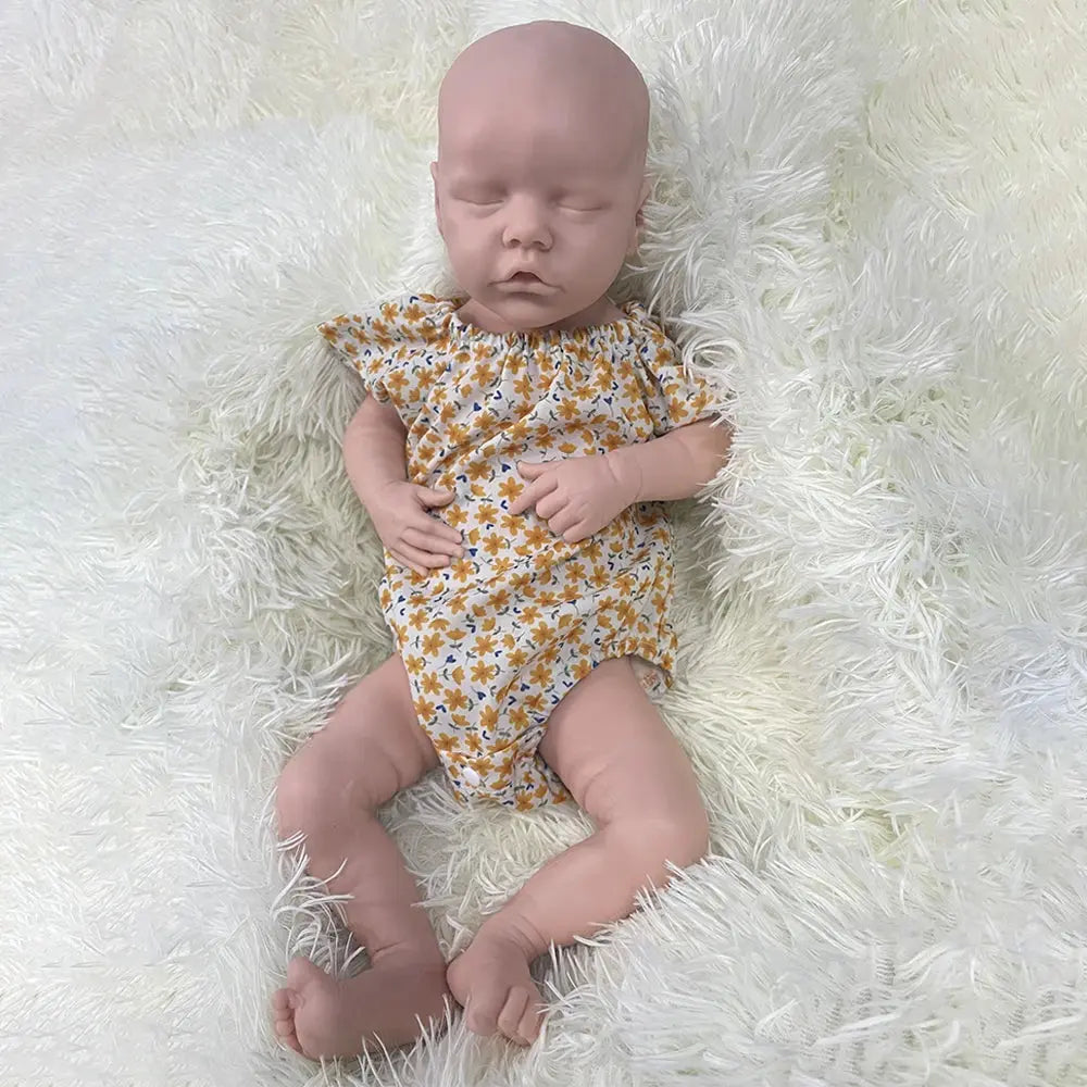 Lifelike Full Body Platinum Silicone Baby Girl 18Inch Realistic Newborn Waterproof Real Black Baby Doll for Painter Collector lifelikesiliconereborns.com