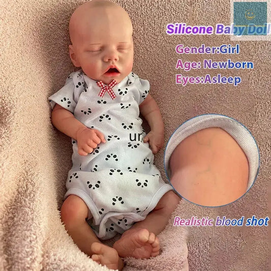 Lifelike Silicone Reborn Baby Dolls Girl Realistic Full Body Platinum Silicone Soft Waterproof 18Inch Festival Toys for Children lifelikesiliconereborns.com