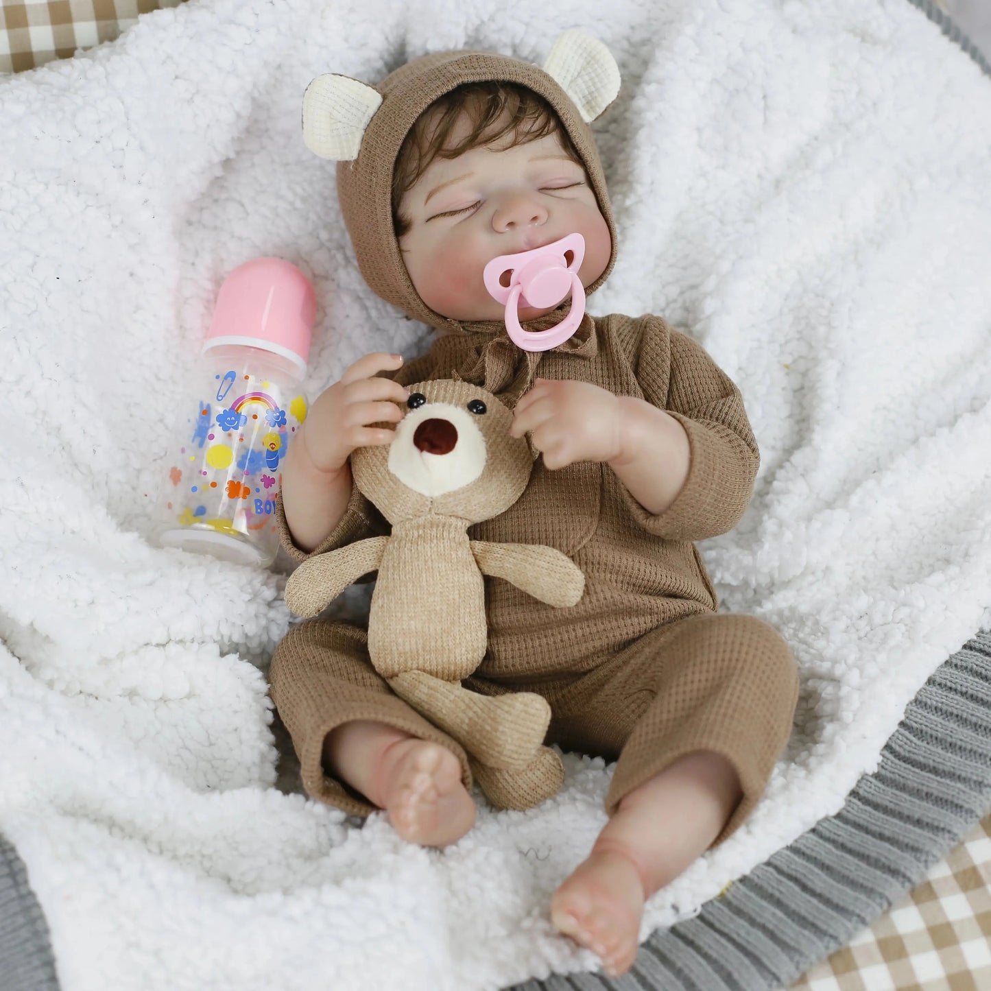 Lifereborn 19inch 3D-painting Skin Lifelike  Soft Silicone Asleep Pascale Silicone Vinyl Reborn Dolls for Girls Gifts lifelikesiliconereborns.com